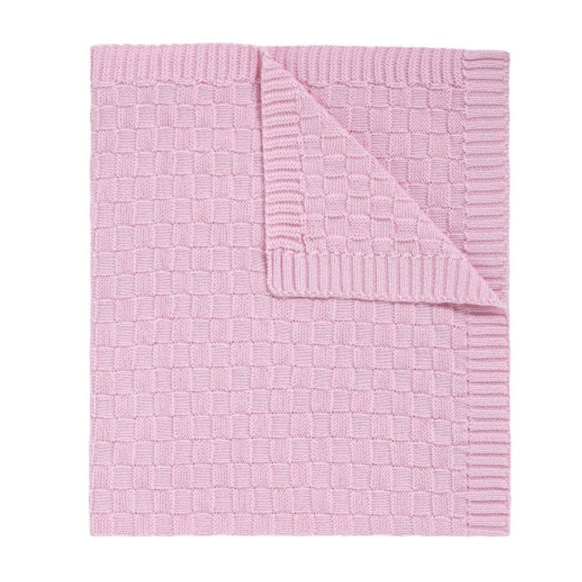 Basket Weave Knit Blanket