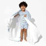 Easter Blue Bamboo Sherpa Blanket