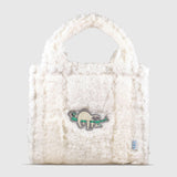 Sherpa Tote Bag – Cozy, Colorful & Convertible with Matching Coin Purse, Lounging Sloth
