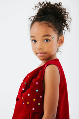 Rainbow Crystal Gem Bow Dress