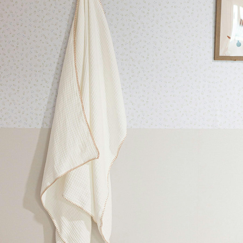 4 Layer Muslin Blanket (Brown, Pink)