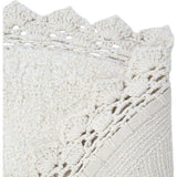 Perla Hand-Tufted Crochet Lace Trim Round Rug