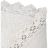 Perla Hand-Tufted Crochet Lace Trim Round Rug