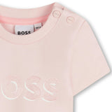 Pink Short Sleeve Imprint Logo T-Shirt