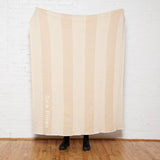 Custom Personalized Sustainable Knit Throw Blanket - Herringbone Stripe