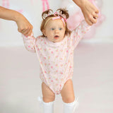 Pink Rose Long Sleeve Romper