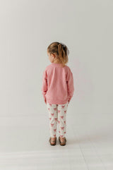 Girls Joggers in Rose Elegance Bows