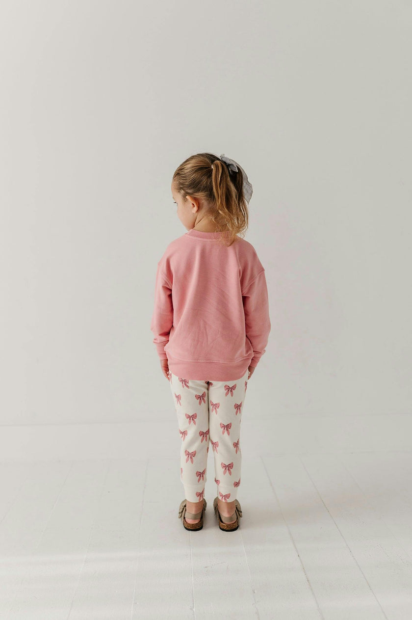 Girls Joggers in Rose Elegance Bows