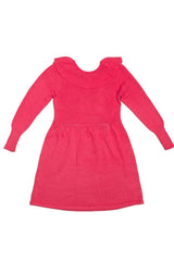 Ruffled V Dress | Raspberry