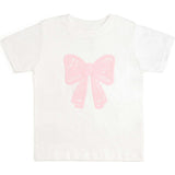 Lace Bow Puff Ink Short Sleeve T-Shirt