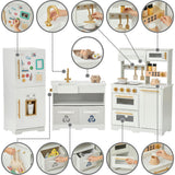Little Chef Atlanta Large Modular Play Kitchen - White/Gold