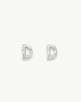 Monogram Studs in Silver