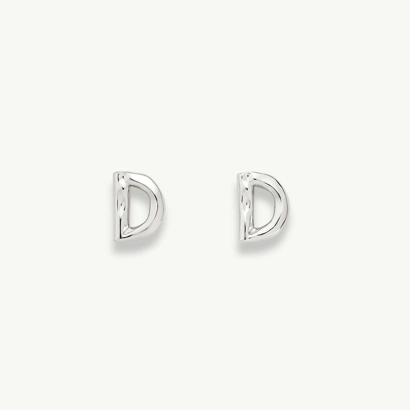 Monogram Handmade Gold Plated Stud Earring