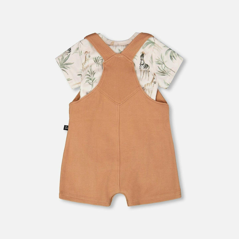 Organic Cotton Jersey T-Shirt And Cotton Rib Pants Set