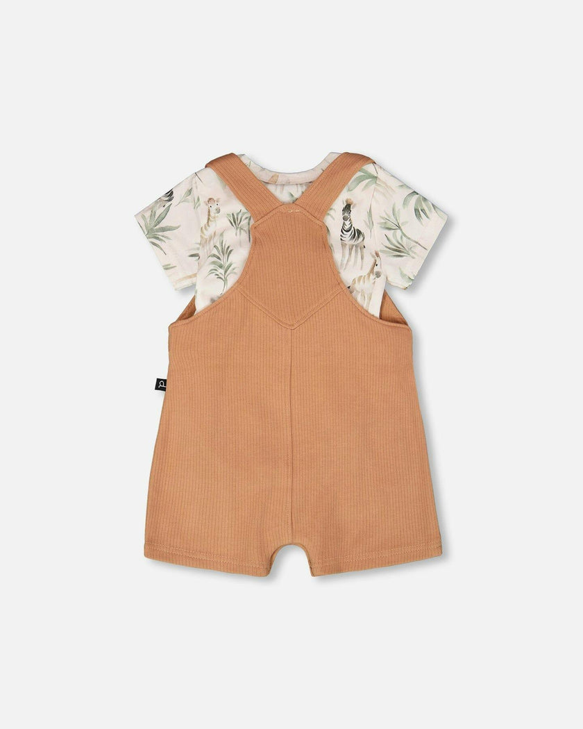 Organic Cotton Jersey T-Shirt And Cotton Rib Pants Set