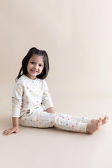 Long Sleeve Jogger Set in Pastel Mickey Mouse