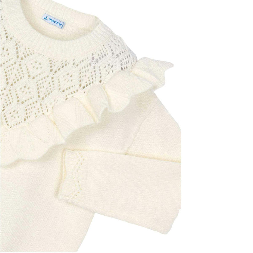 Girl Openwork Knit Sweater