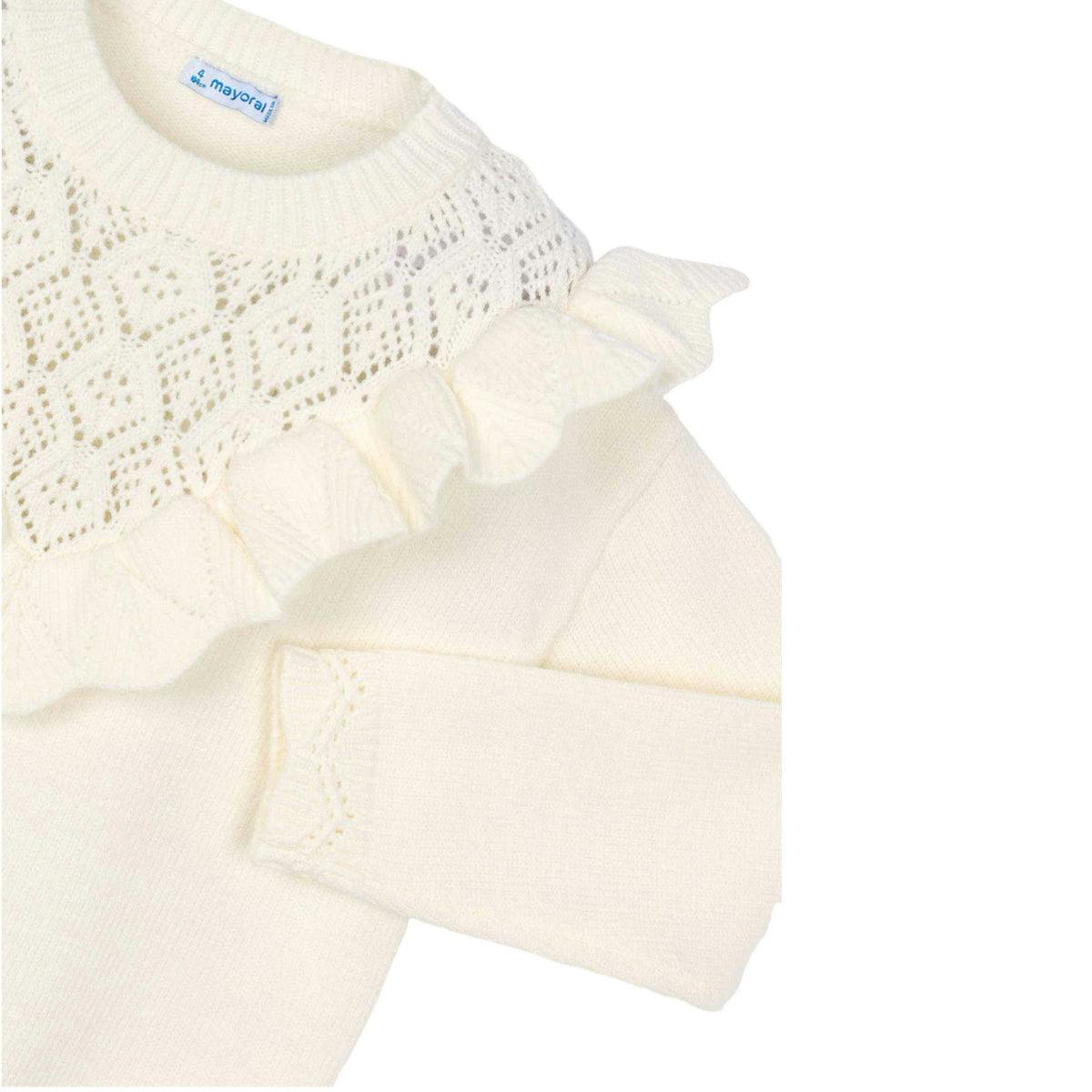 Girl Openwork Knit Sweater