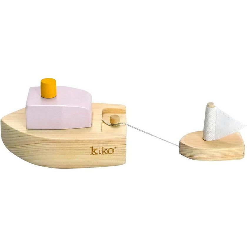 Ofune wind-up wooden boat
