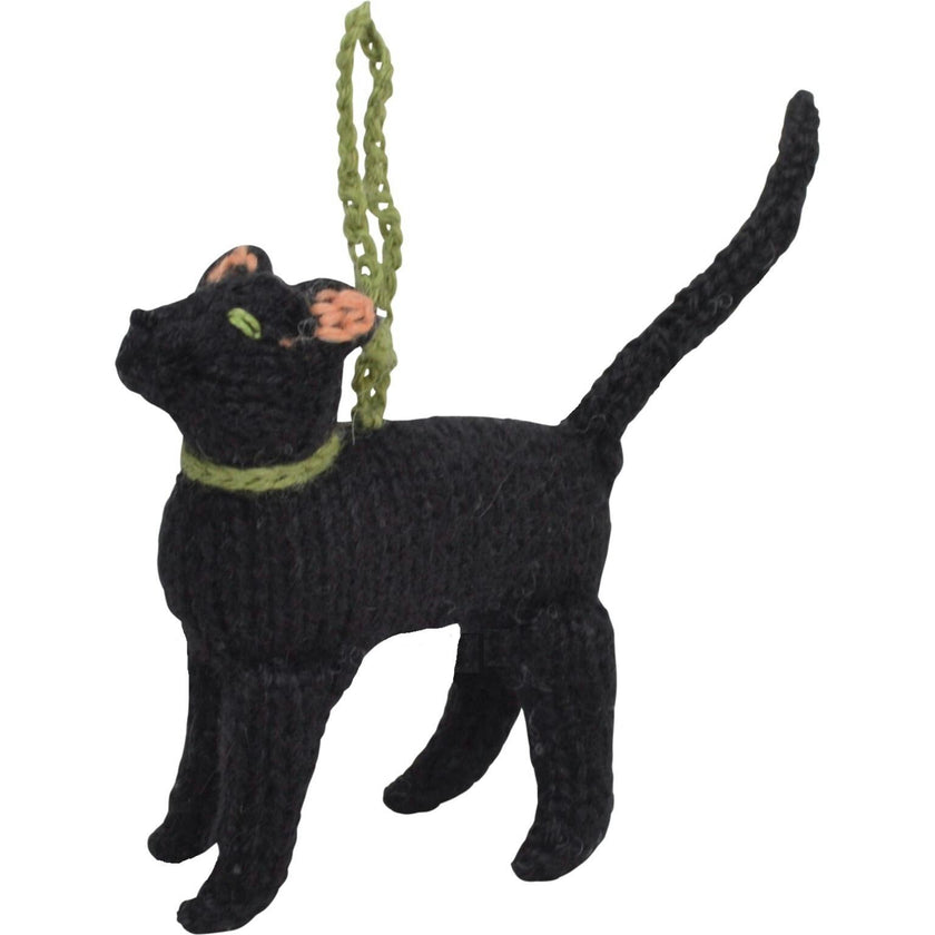 Black Hand Knit Christmas Ornament
