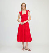 The Ellie Nap Dress - Cherry Trellis Broderie