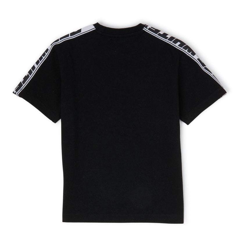 Black Logo Stripes T-Shirt