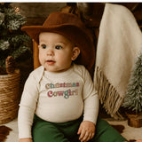 long sleeve graphic bodysuit | christmas cowgirl