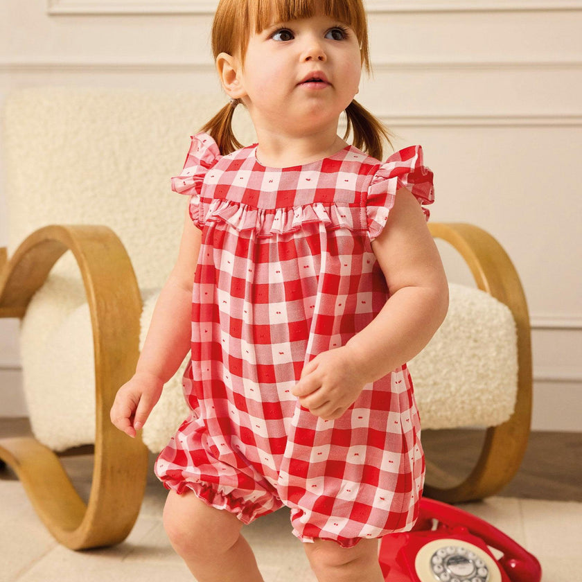 Baby Gingham Ruffle Romper