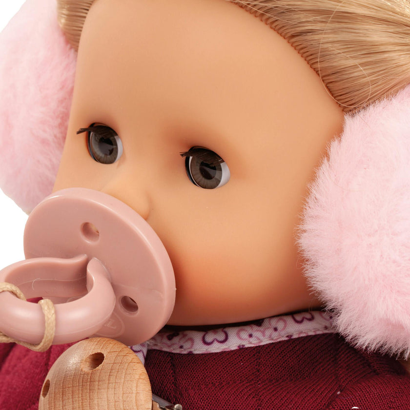 Gotz Muffin Jubilee Doll –13" Soft‑Body Baby with Blue Sleeping Eyes