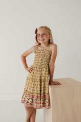 Smock Button Front Tiered Dress