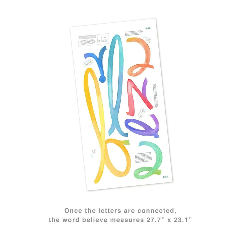 Watercolor Words • Believe • Peel-and-Stick Wall Decals