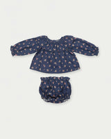 Daisy Baby Blouse & Bloomer Set - Ditsy Bouquet Navy
