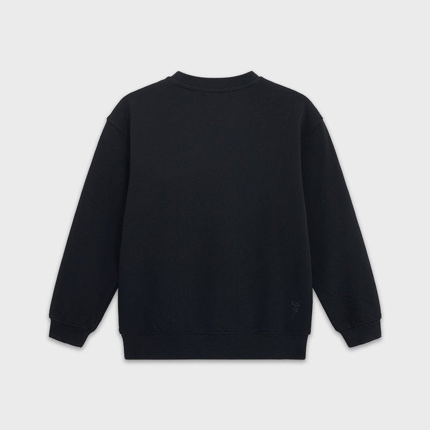 Relaxed Cotton Sweatshirt With Embroidery