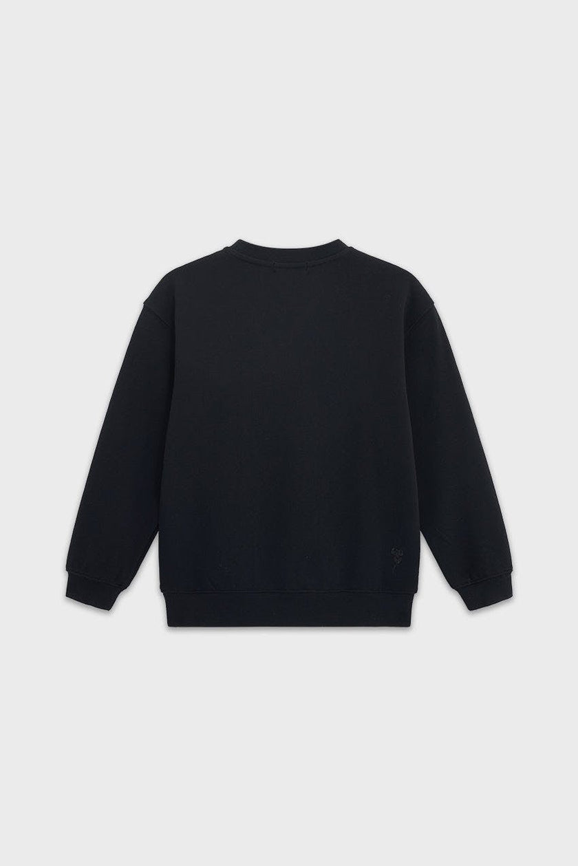 Relaxed Cotton Sweatshirt With Embroidery