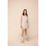 Organic Sleeveless Play Polo in Pink Check