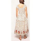 Marlow Cap Sleeve Dress in Cream Ditsy Floral