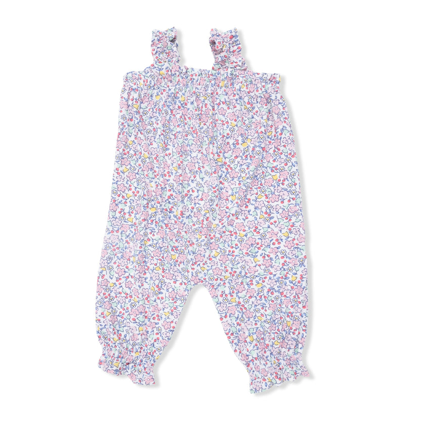 Elizabeth's Garden - Ruffly Strap Overall & Headband
