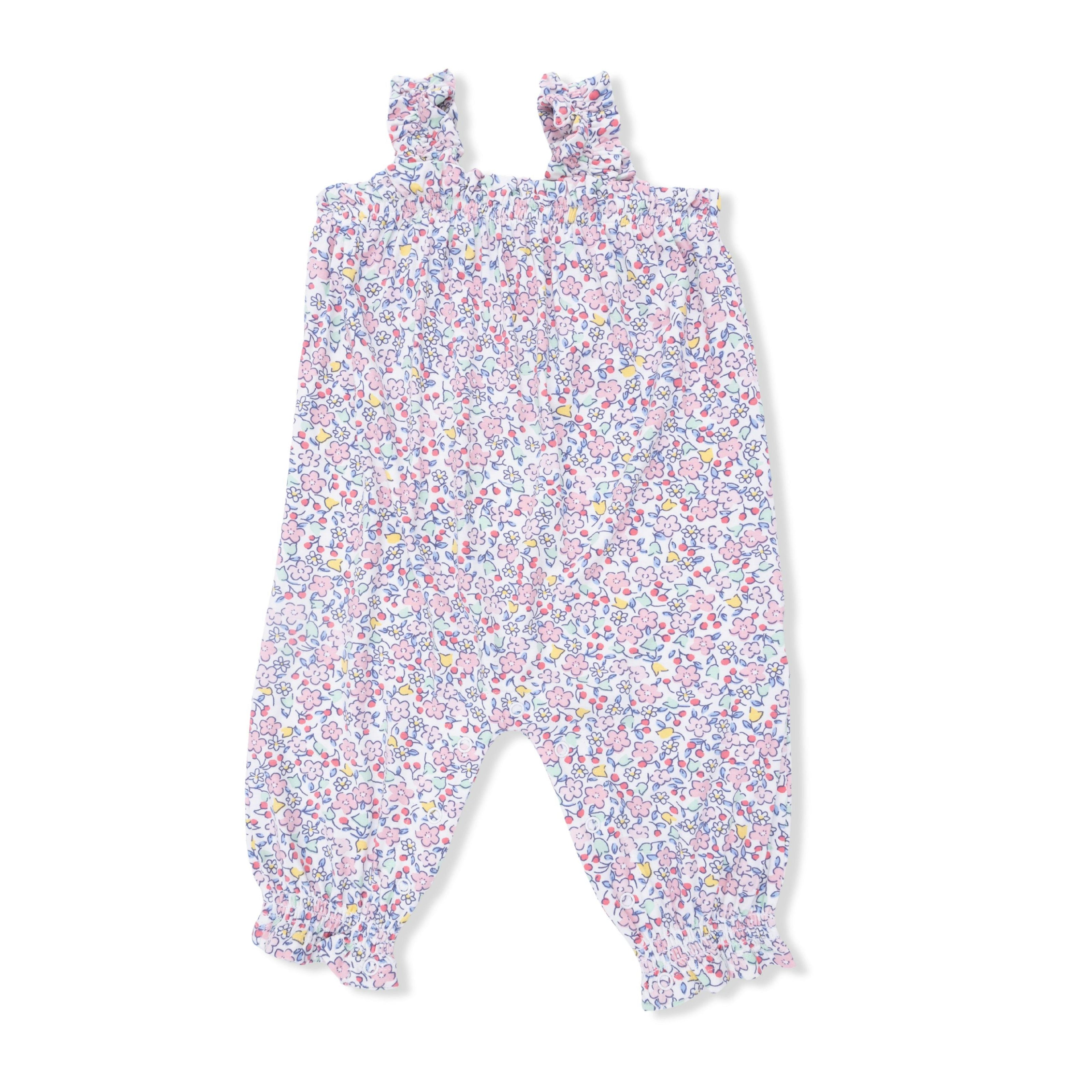 Elizabeth's Garden - Ruffly Strap Overall & Headband