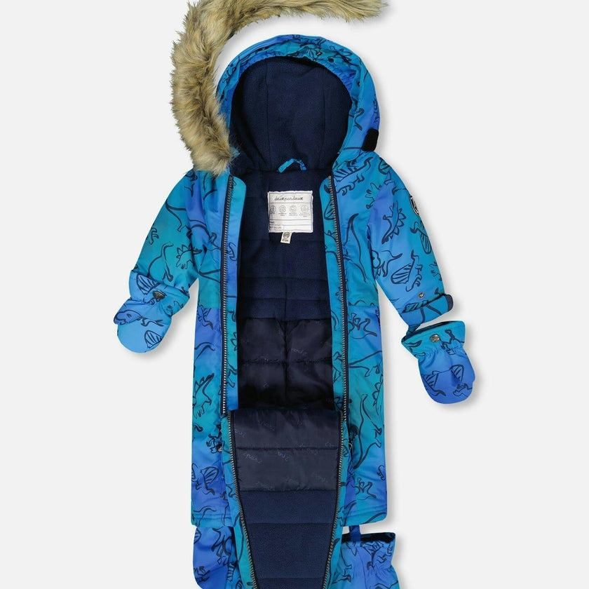 One-Piece Baby Play Snowsuit Designed for Car Seat