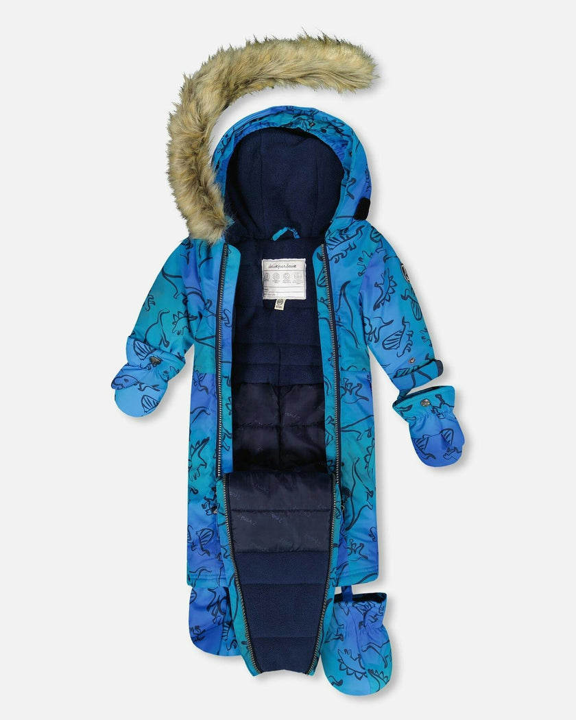One-Piece Baby Play Snowsuit Designed for Car Seat