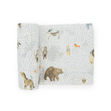 Cotton Muslin Swaddle Blanket - Party Animals