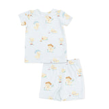 Vintage Spring Ducklings Green - Loungewear Short Set