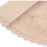 Perla Hand-Tufted Crochet Lace Trim Round Rug