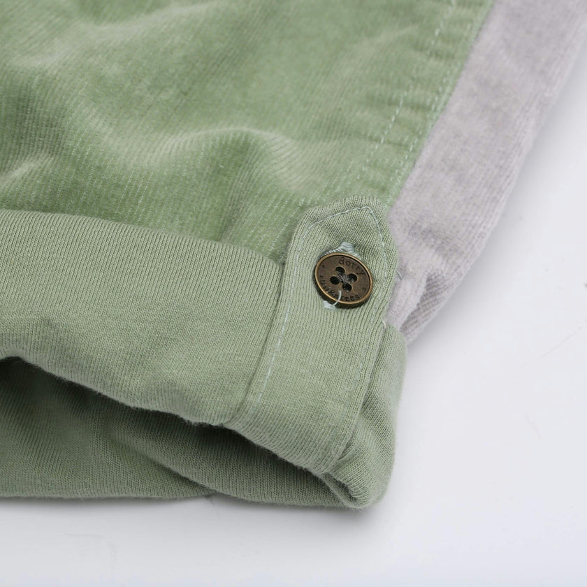 Waterlilies Patchwork Corduroy Overalls