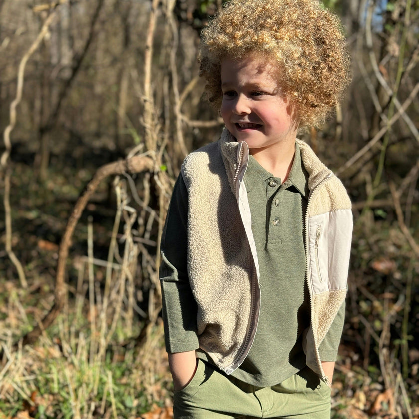 GILT Beige Sherpa Vest
