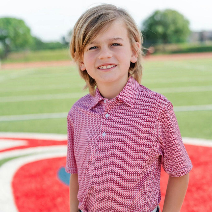 Will Boys' Performance Polo by LH Sport - Rambler Red