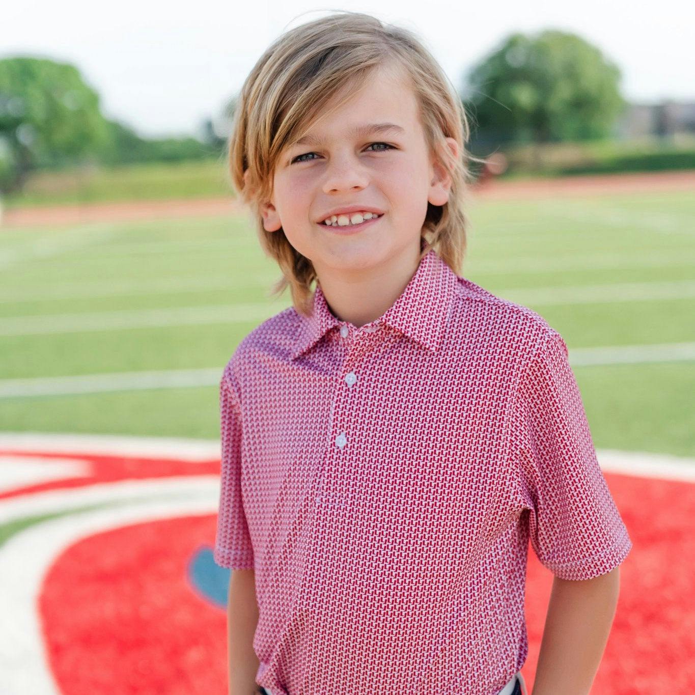Will Boys' Performance Polo by LH Sport - Rambler Red