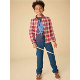 Flannel Button Up Shirt, Multi