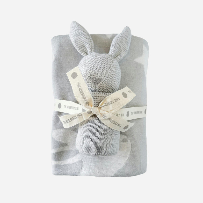 Star Moon Blanket Bunny Lovey Gift Set