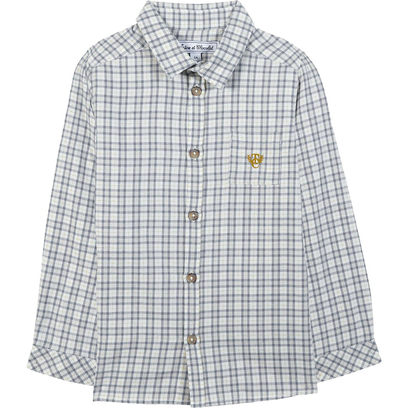 Plaid Long Sleeve Button-Down Shirt